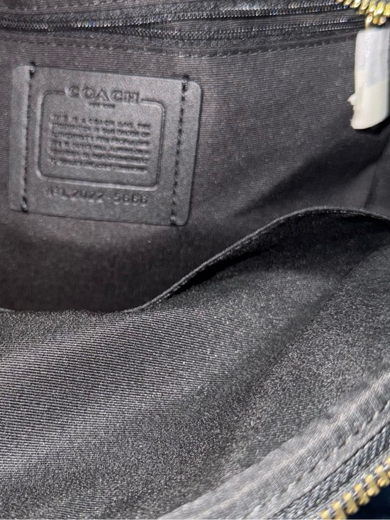 Coach Black Pebbled Leather Men’s Backpack with Gold Logo main image 5